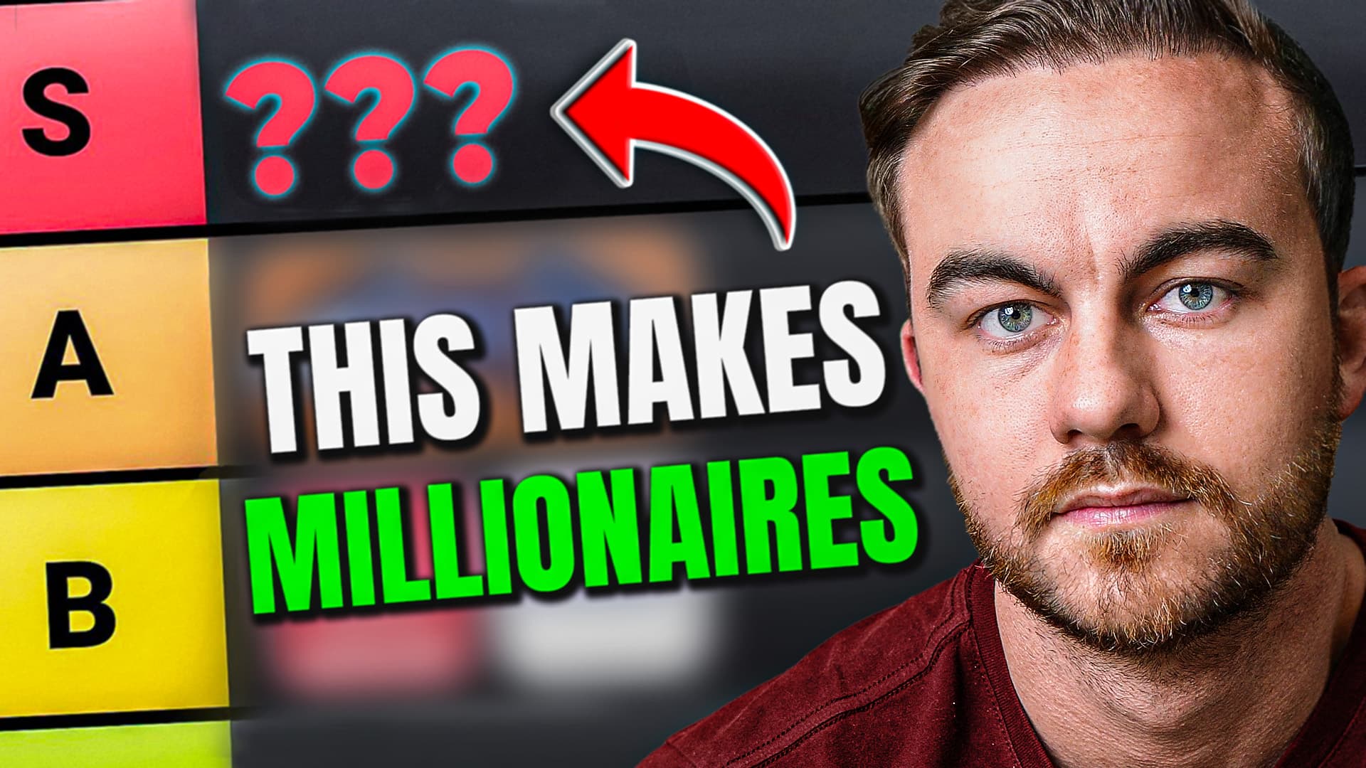 Expert analysant une tier list des meilleurs business pour devenir millionnaire avec une catégorie S mystère.